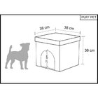 Puff Pet Logdesign Dobrável Tecido Suede