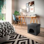 Puff Pet Logdesign Dobrável Tecido Suede