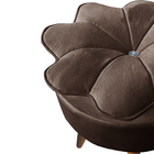 Puff Pétalas Pés Palito Decorativo Sala E Quarto Floratta Vel