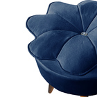 Puff Pétalas Pés Palito Decorativo Sala E Quarto Floratta Vel