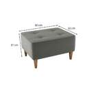 Puff Piva Suede Cinza