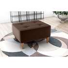 Puff Piva Suede Marrom