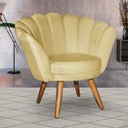 Puff Poltrona Pétala Retro Estofada Nude