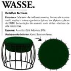 Puff Puf Decorativo Base Metal Wasse Veludo Moll