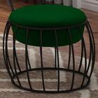 Puff Puf Decorativo Base Metal Wasse Veludo Moll