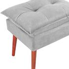 Puff Puf Opall Pes Palito 55x40cm Suede Cinza Claro Mpassos