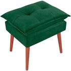 Puff Puf Opall Pes Palito 55x40cm Suede Verde MPassos