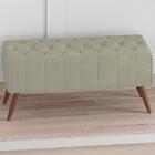 Puff Puf Para Sala 100 Cm Pes Madeira Trit Veludo Peer