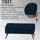 Puff Puf Para Sala 100 Cm Pes Madeira Trit Veludo Peer