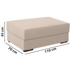 Puff Puf Para Sala 110x45 Cm Alasca Veludo Sanch