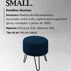 Puff Puf Para Sala Pes Metal Small Veludo Peer