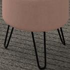 Puff Puf Para Sala Pes Metal Small Veludo Peer