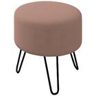 Puff Puf Para Sala Pes Metal Small Veludo Peer
