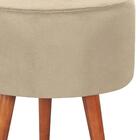 Puff Puf Redondo Pes Palito 44x40cm Suede Mpassos