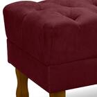 Puff Puf Retro Capitone 52x44cm Suede Bordo Mpassos