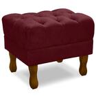 Puff Puf Retro Capitone 52x44cm Suede Bordo Mpassos