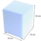 Puff Quadrado 35x35cm Decorativo Courvin Branco Bf Colchões