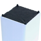 Puff Quadrado 35x35cm Decorativo Courvin Branco Bf Colchões