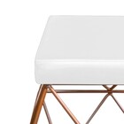 Puff Quadrado Aramado Elsa Corano Branco - Amarena Móveis