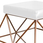 Puff Quadrado Aramado Elsa Corano Branco - Amarena Móveis