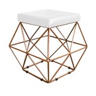 Puff Quadrado Aramado Elsa Corano Branco - Amarena Móveis