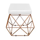 Puff Quadrado Aramado Elsa Corano Branco - Amarena Móveis