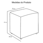 Puff Quadrado Cinza - Vallisa Decor