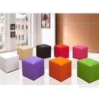 Puff Quadrado Decorativo L02 Corino Bege - Lyam Decor