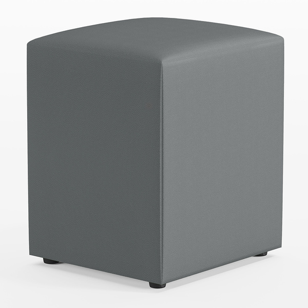 Puff Quadrado Decorativo L02 Sala De Estar Corano Cinza - Lya