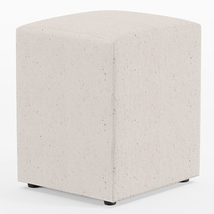 Puff Quadrado Decorativo L02 Sala De Estar Linho Cru - Lyam Decor