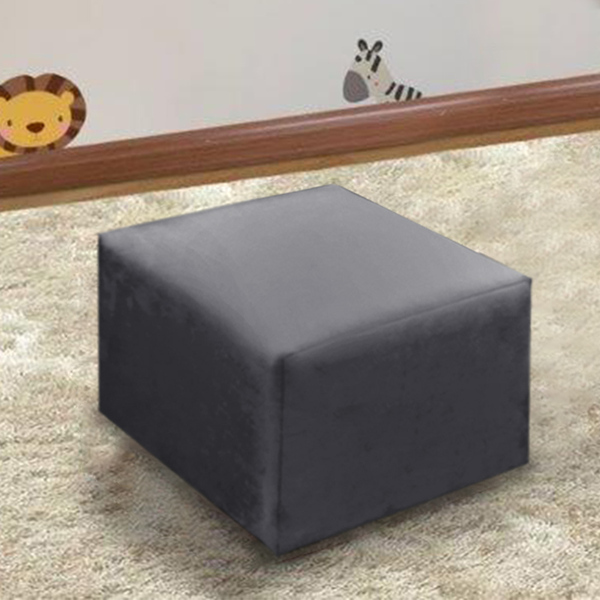 Puff Quadrado Decorativo Quarto Bebê Ternura Material Suede -