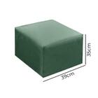 Puff Quadrado Decorativo Quarto Bebê Ternura Veludo Verde