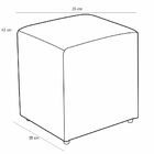 Puff Quadrado Decorativo Sala De Estar L02 Courísimo Whisky -