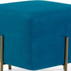 Puff Quadrado Decorativo Status 45x45 D02 Pés De Aço Veludo A