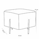 Puff Quadrado Decorativo Status 45x45 D02 Pés De Aço Veludo C