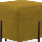 Puff Quadrado Decorativo Status 45x45 D02 Pés De Aço Veludo M