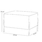 Puff Quadrado Decorativo Status D02 Pés De Aço Veludo Verde B