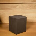 Puff Quadrado Decorativo Suede Marrom