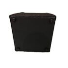 Puff Quadrado Decorativo Suede Preto L20 - Nay Estofados