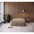 Puff Quadrado Gigante Linho Bege