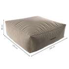 Puff Quadrado Gigante Suede Bege