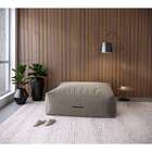 Puff Quadrado Gigante Suede Bege