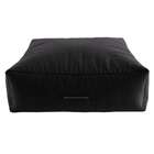 Puff Quadrado Gigante Suede Preto