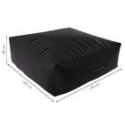 Puff Quadrado Gigante Suede Preto