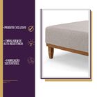 Puff Quadrado Multiuso Para Sala Linho - Champanhe