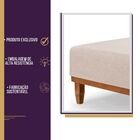 Puff Quadrado Multiuso Para Sala - Linho Nude