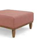 Puff Quadrado Multiuso Para Sala Linho - Salmão