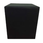 Puff Quadrado Não É Segredo Suede Animale Preto Rodinha 40x45