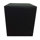 Puff Quadrado Não É Segredo Suede Liso Preto Pé Fixo 40x45 Ns