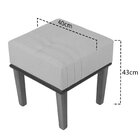 Puff Quadrado Para Sala De Decorativo Modelo Hikaris Bege